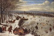VALKENBORCH, Lucas van View of Antwerp with the Frozen Schelde tg China oil painting reproduction